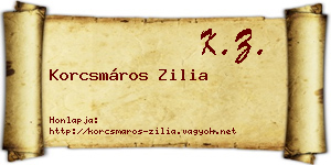 Korcsmáros Zilia névjegykártya